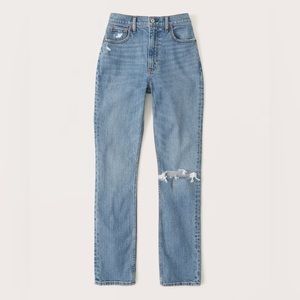 Abercrombie Curve Love Ultra High Rise 90’s slim straight jeans